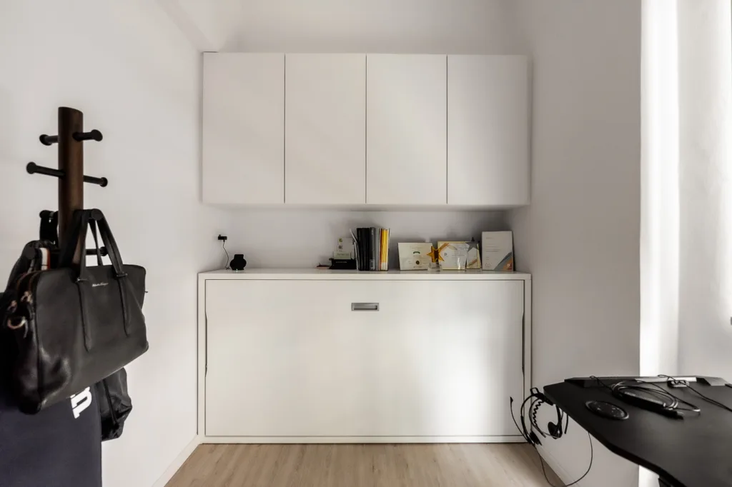 Full-height custom carpentry fabricated in-house