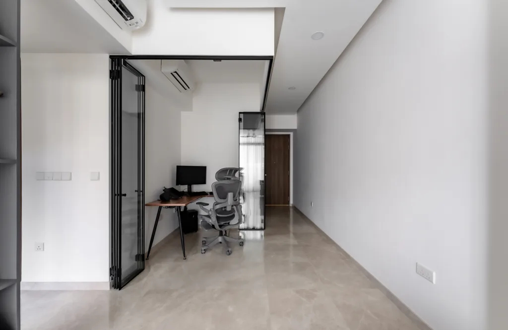 Modern minimalistic home office interior design.