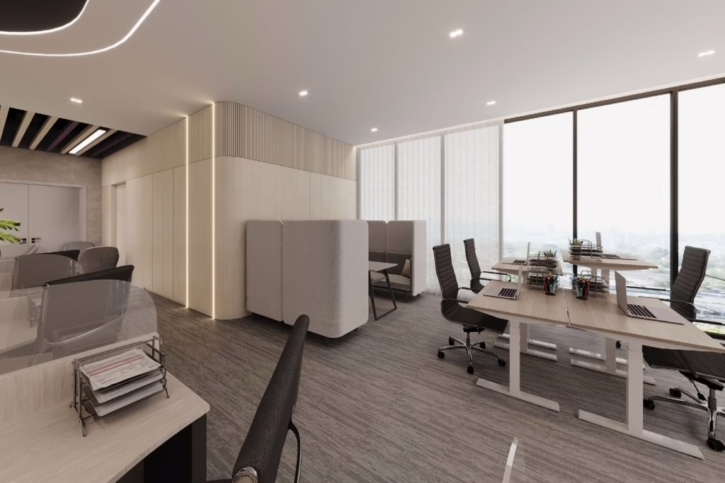 Office renovation works in an occupied Singapore workplace
