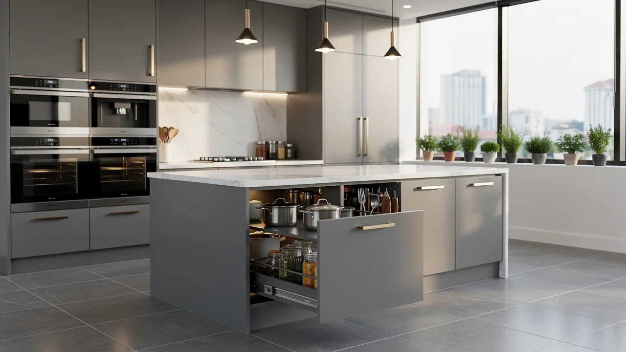 Modern luxury kitchen with functional elegant design