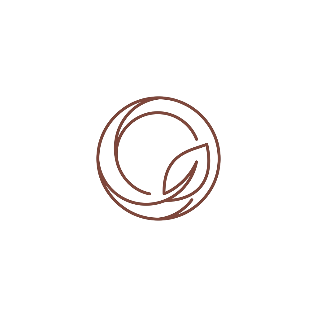 Leaf in circle icon representing Craft Your Peace, sanctuary and calm